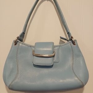 Cole Haan Sky Blue Leather Shoulder Bag